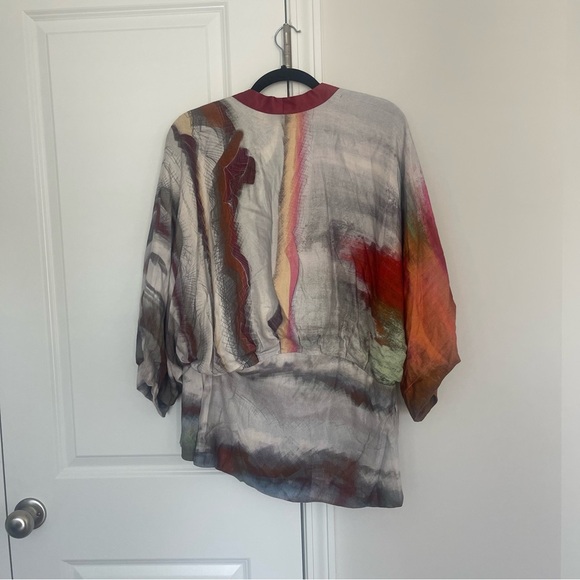 NWT Anthropologie Bl^nk London Sunfall Watercolor Kimono - Picture 3 of 9
